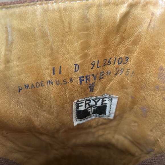 Frye 2955 Vintage White Label Tall Campus Boots Mens 11 D - Picture 3 of 12